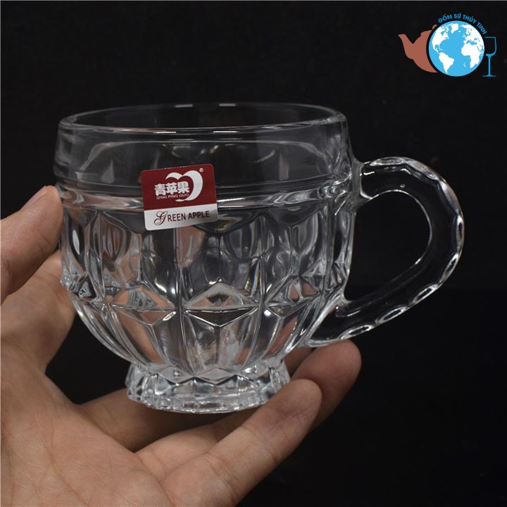 Bộ 6 ly thủy tinh có quai cầm hàng cao cấp