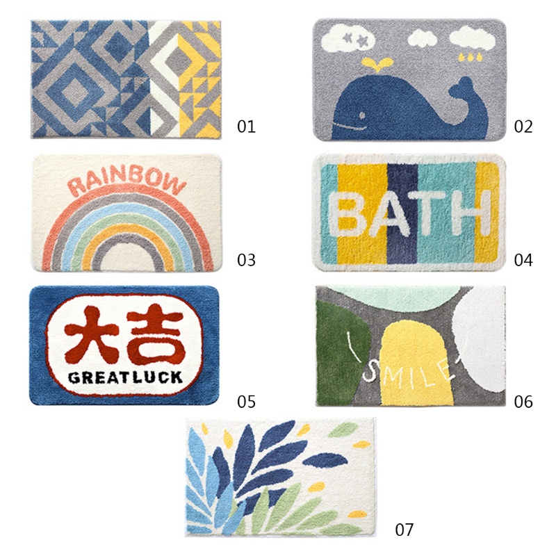 Thảm Sàn In Hình Cá Voi Hoạt Hình Đáng Yêu