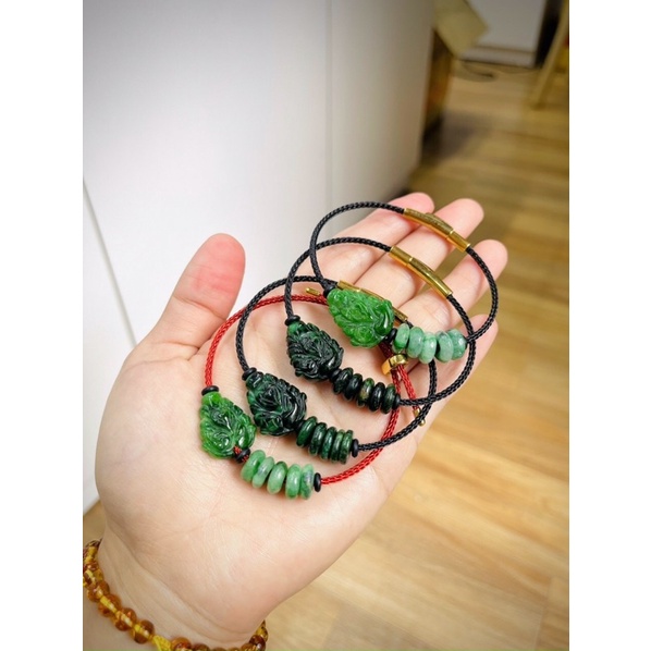 Vòng đeo tay dây cáp hồ ly chúa 9 đuôi ngọc sơn thủy