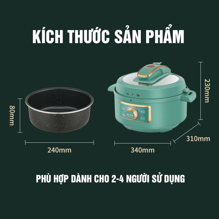 Nồi Áp Suất Đa Năng AUX sở hữu 4 chức năng và có thể thay thế được các thiết bị khác trong gia đình.