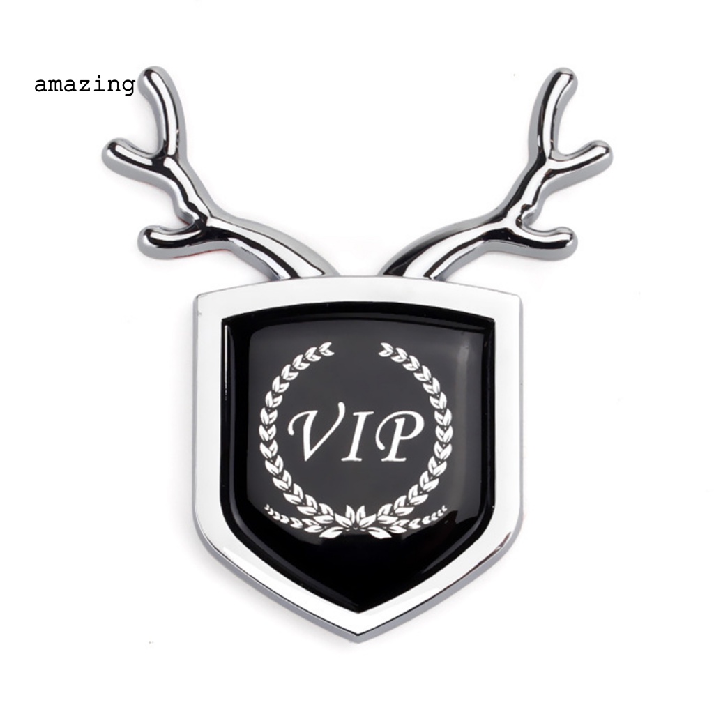 Sticker Logo 3D Hình Nai Sừng Tấm Dùng Để Trang Trí Xe Hơi