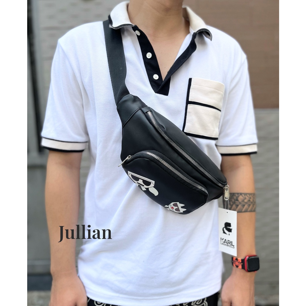 Túi đeo chéo nam nữ WAISTBAG KARL CAT NEW HOT 2023 - Da simili