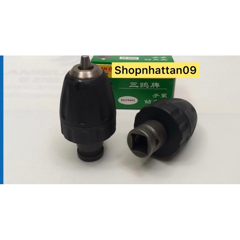 Đầu chuyển bulong sang đầu khoan 10mm - đầu Nhựa vặn tay