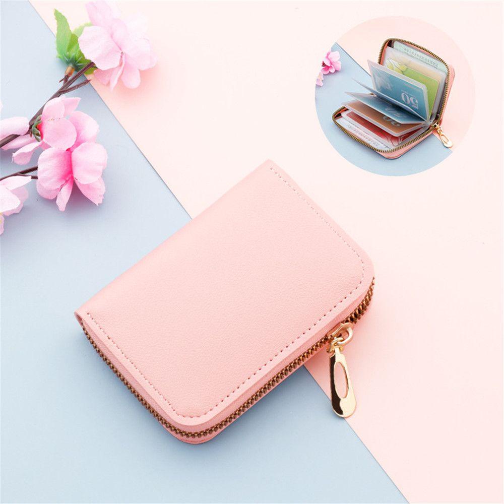 OKDEALS ID Card Holder Business Coin Bag Card Case Zipper Pocket
