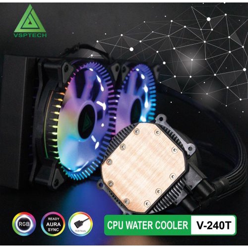 Tản nhiệt nước VSP V-120T V-240T V-360T Xtreme Gaming LED ARGB
