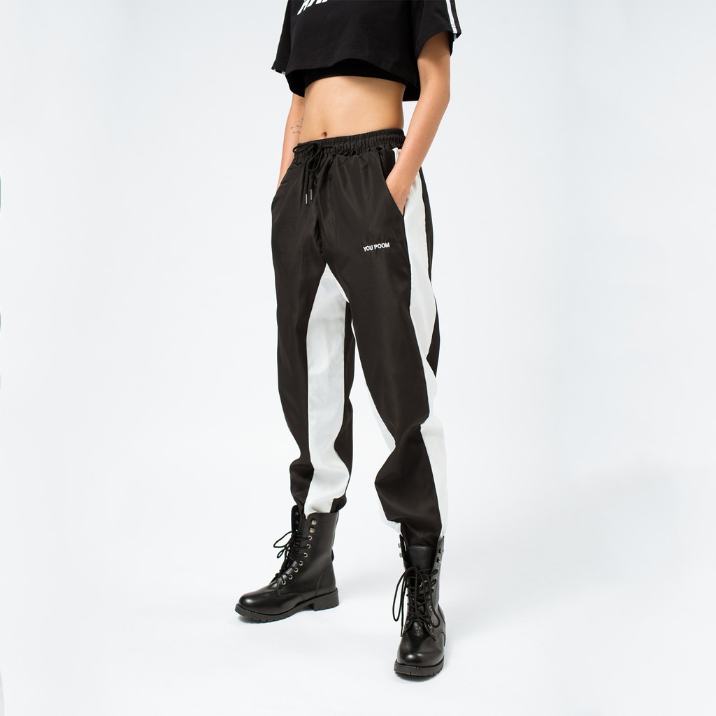 QUẦN JOGGER BASIC TRẮNG SỌC ĐEN CHỮ YOU BOOM | BigBuy360 - bigbuy360.vn