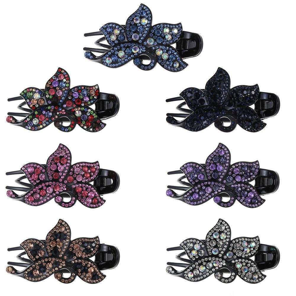 Kẹp Tóc Hình Hoa Xinh Xắn Cho Nữ|Kẹp Tóc Đính Đá Lấp Lánh Thời Trang