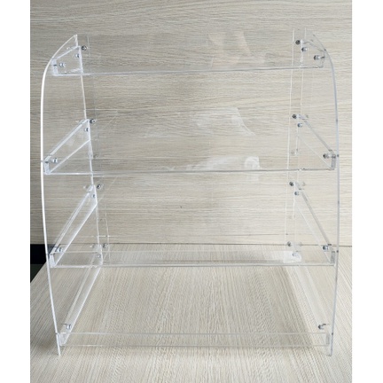 Kệ văn phòng phẩm 4 tầng bằng mica- Kệ trưng bày để bàn