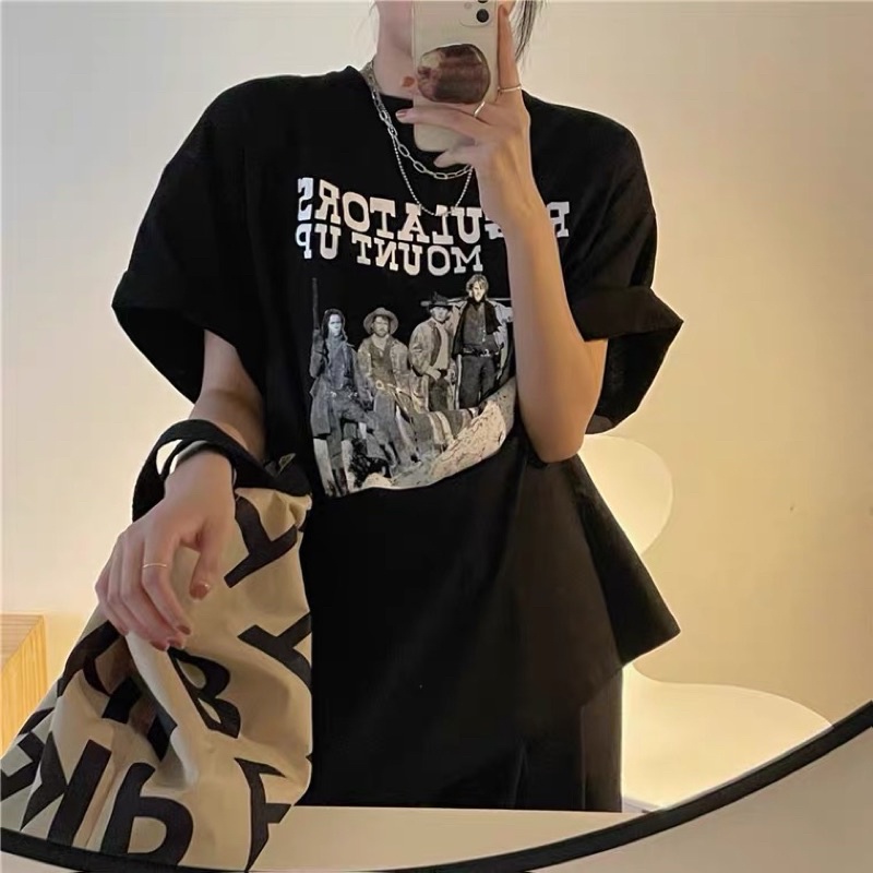 Áo thun tay lỡ nam nữ, áo phông form rộng chất cotton in hình TORS