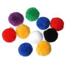 pompom 4cm 25g khoảng 20 viên nguyên liệu slime nguyên liệu làm thủ công handmade túi trộn màu làm scrunchies