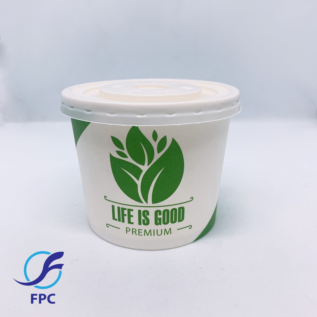 Bát giấy đựng đồ ăn liền có kèm nắp (50cái / dây, 350ml)