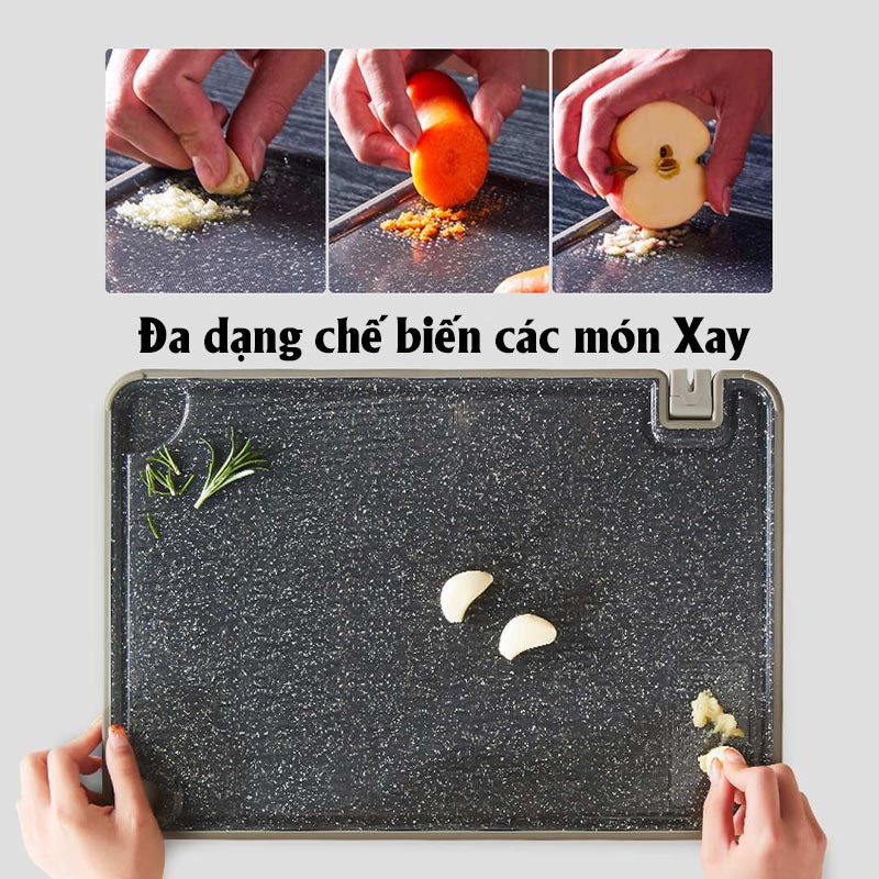 Thớt hai mặt kháng khuẩn, chống nấm mốc đa chức năng, khổ lớn 40cmx28cm