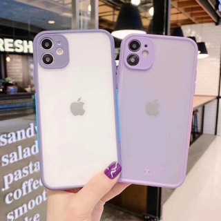 Ốp lưng iPhone basic viền màu bảo vệ camera và chống bẩn