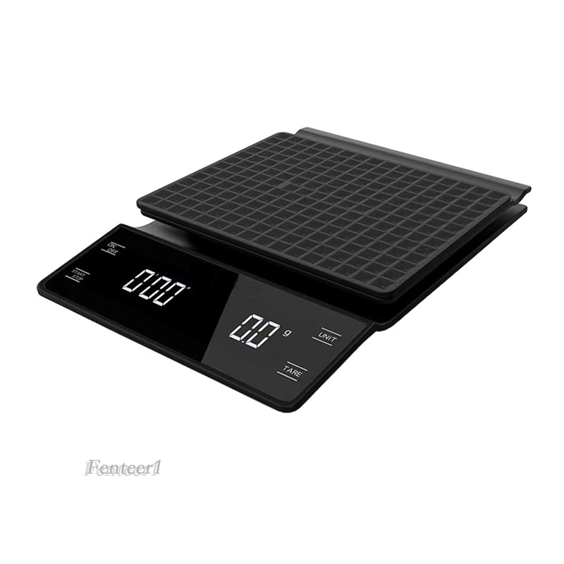 [Fenteer1] Cân Cà Phê Có Màn Hình LED Hiển Thị Độ Chính Xác Cao Với Hẹn Giờ