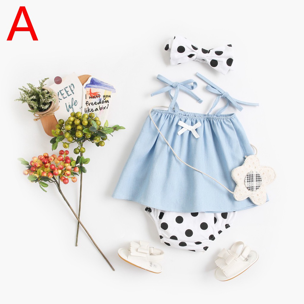 Bộ áo và quần short Sanlutoz 2 món chất liệu cotton họa tiết chấm bi cho bé gái thời trang mùa hè