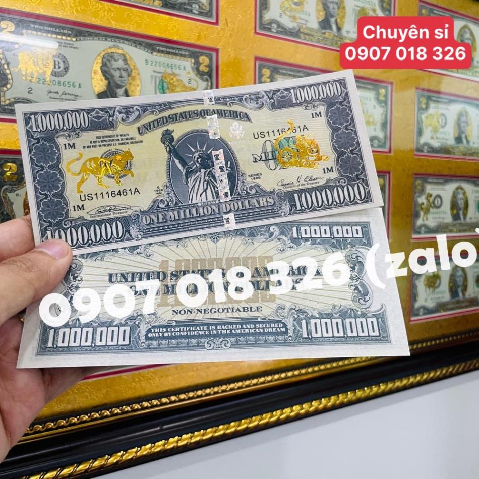 Combo 100 Tờ Tiền 1 Triệu Đô Hình Con Mèo - usd Kỉ Niệm Lưu Niệm, Có Bảo An