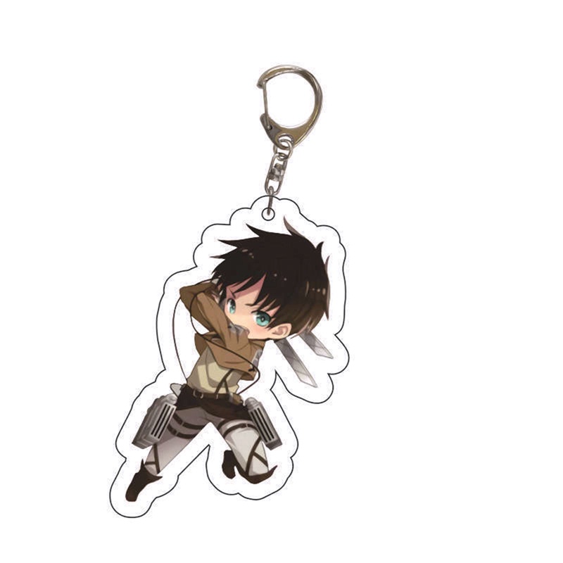 Móc Khóa Nhựa Acrylic Mặt Hình Nhân Vật Hoạt Hình Attack On Titan Nhật Bản