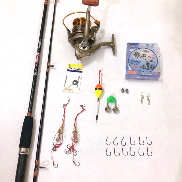 BỘ CẦN CÂU 2 KHÚC ĐẶC SHIMANO tải cá 7-10kg+ máy LC 7000