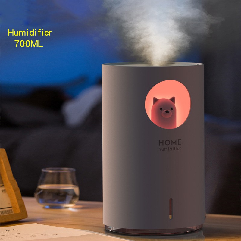 Máy khuếch tán tinh dầu Fnelse cổng USB có đèn led dùng trên xe hơi dung tích lớn 700ml