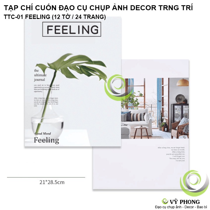 ĐẠO CỤ CHỤP ẢNH MÔ PHỎNG CUỐN MAGAZINE 24/36 TRANG 28.5x21cm CHỤP HÌNH SẢN PHẨM INS TRANG TRÍ DECOR TTC-01,2