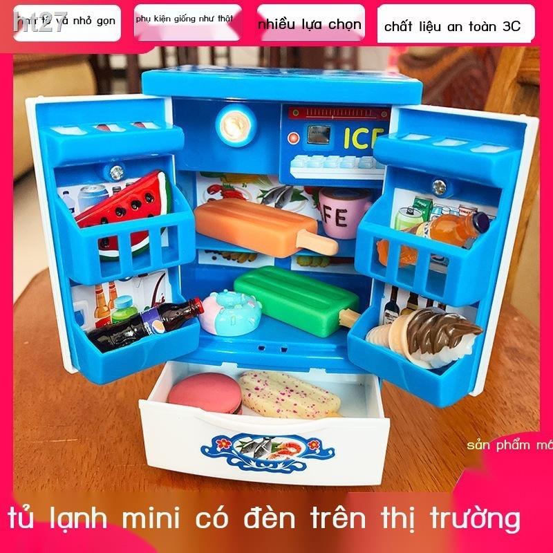 Đồ chơi nhà bếp cho trẻ em gia dụng nhỏ Tủ lạnh Bộ túi mù