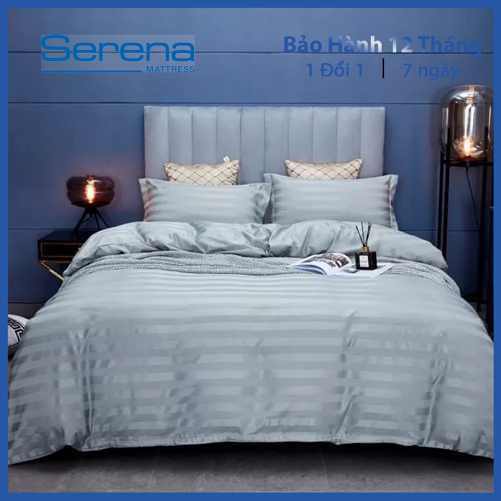 Ga Trải Giường Drap Cotton Lụa 3F SERENA Cao Cấp Bộ 5 Món Set Vỏ Chăn Ga Gối – Hệ Thống Nệm