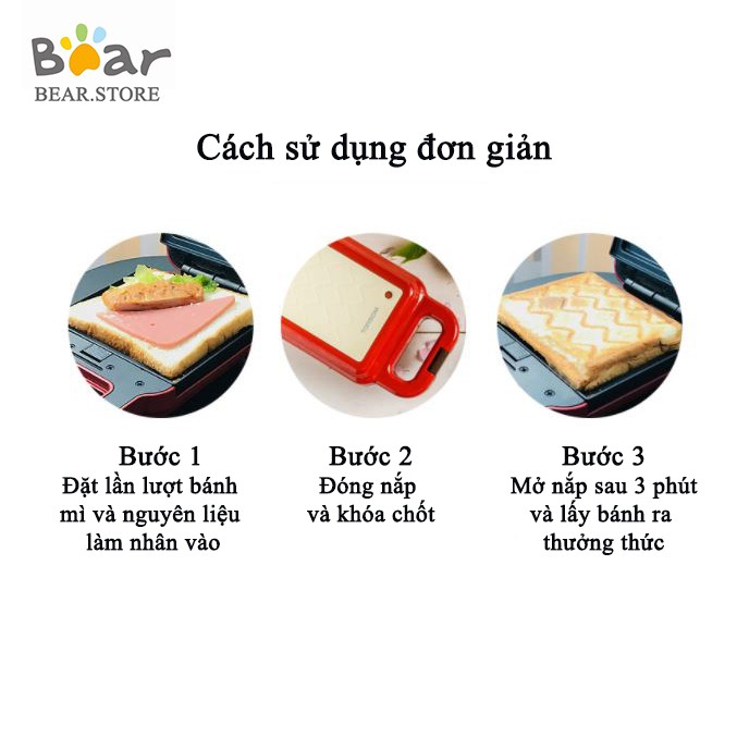 [Mã ELHADEV giảm 4% đơn 300K] Máy Kẹp Nướng Bánh Mì Sandwich, Làm Bánh Waffle TORSOM,YIDPU, SHUONINGChính Hãng