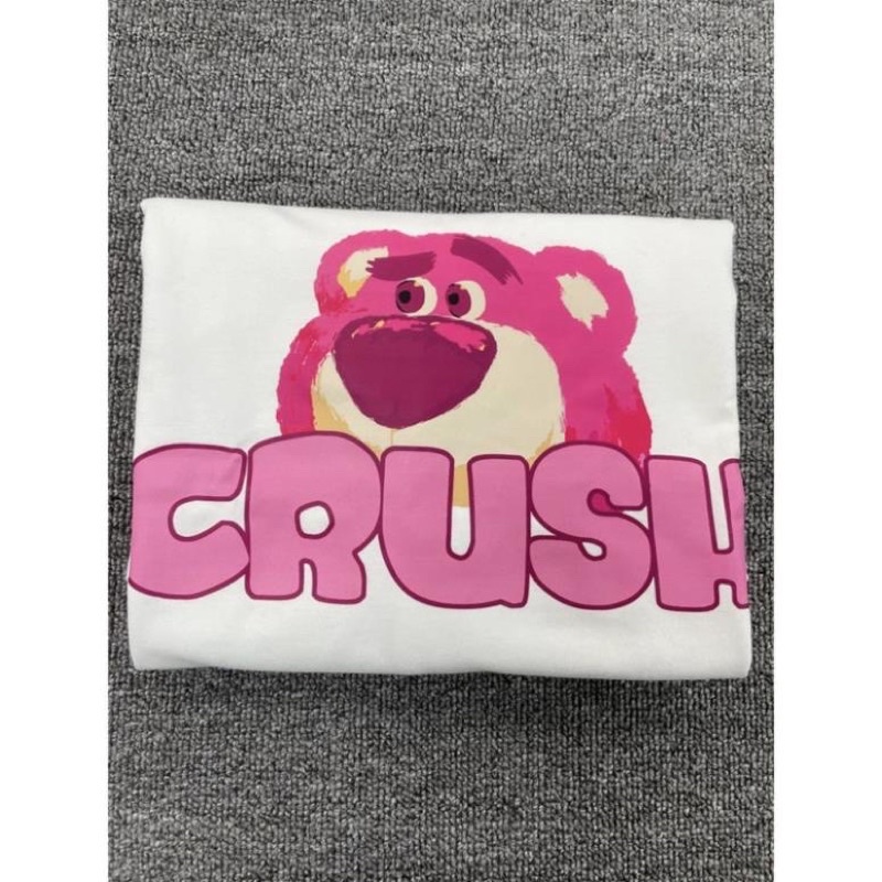 Áo Thun 3158 In Hình Gấu Dâu CRUSH Form Rộng Unisex Chất Cotton Khô Loại 1, Thoáng Mát, Thấm Hút Mồ Hôi - Gunn