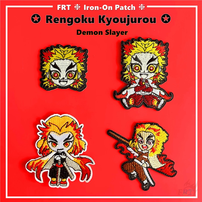 ☸ Rengoku Kyoujurou - Miếng Dán Ủi Hình Demon Slayer ☸ 1 Miếng Dán Ủi Lên Quần Áo Hình Nhân Vật Anime