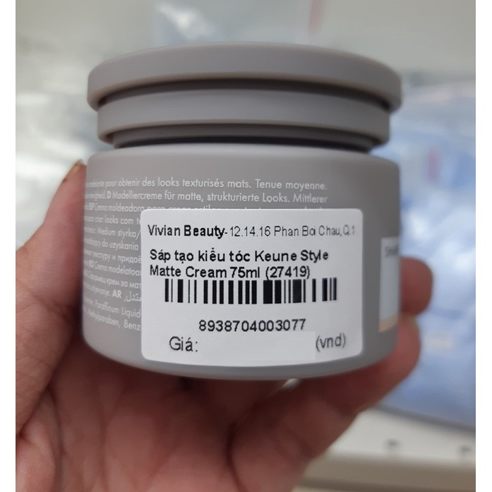 Sáp tạo kiểu tóc Keune Style Matte Cream 75ml  - MP8190