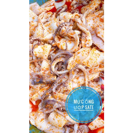 MỰC ỐNG ƯỚP SATE 500g. (giao hỏa tốc TPHCM)
