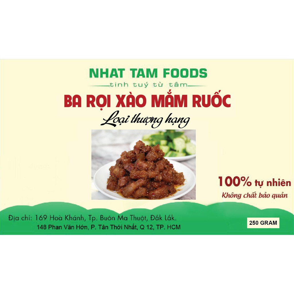 BA RỌI XÀO MẮM RUỐC HUẾ SIÊU NGON 250GR