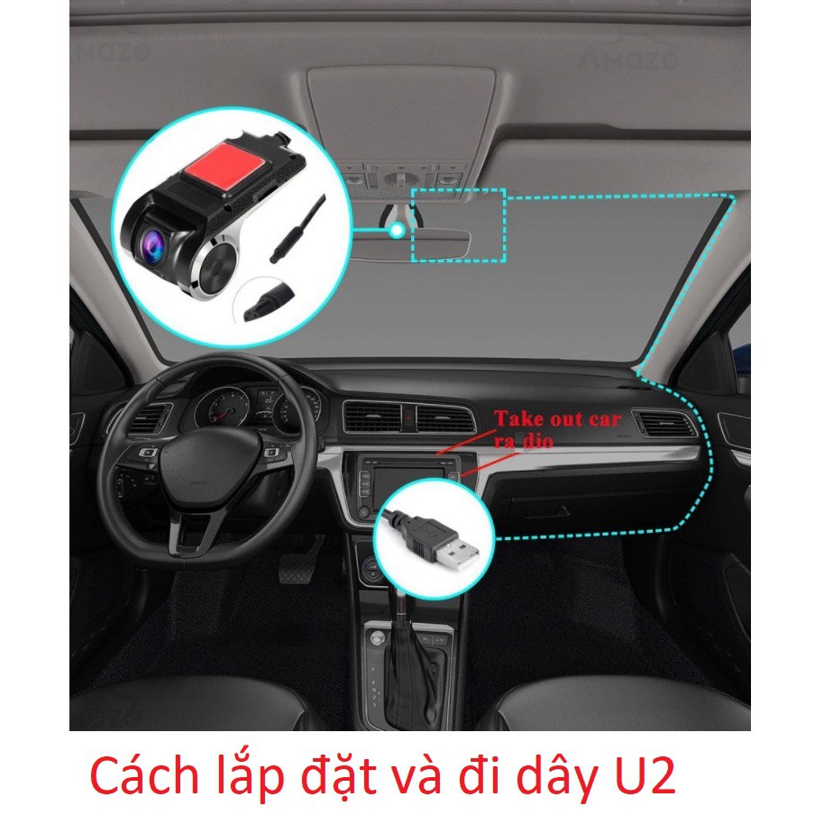 Camera hành trình U2 tích hợp màn hình android giá tốt quay HD