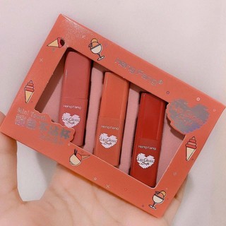Set 3 son kem mini Hengfang Lipgloss Soft