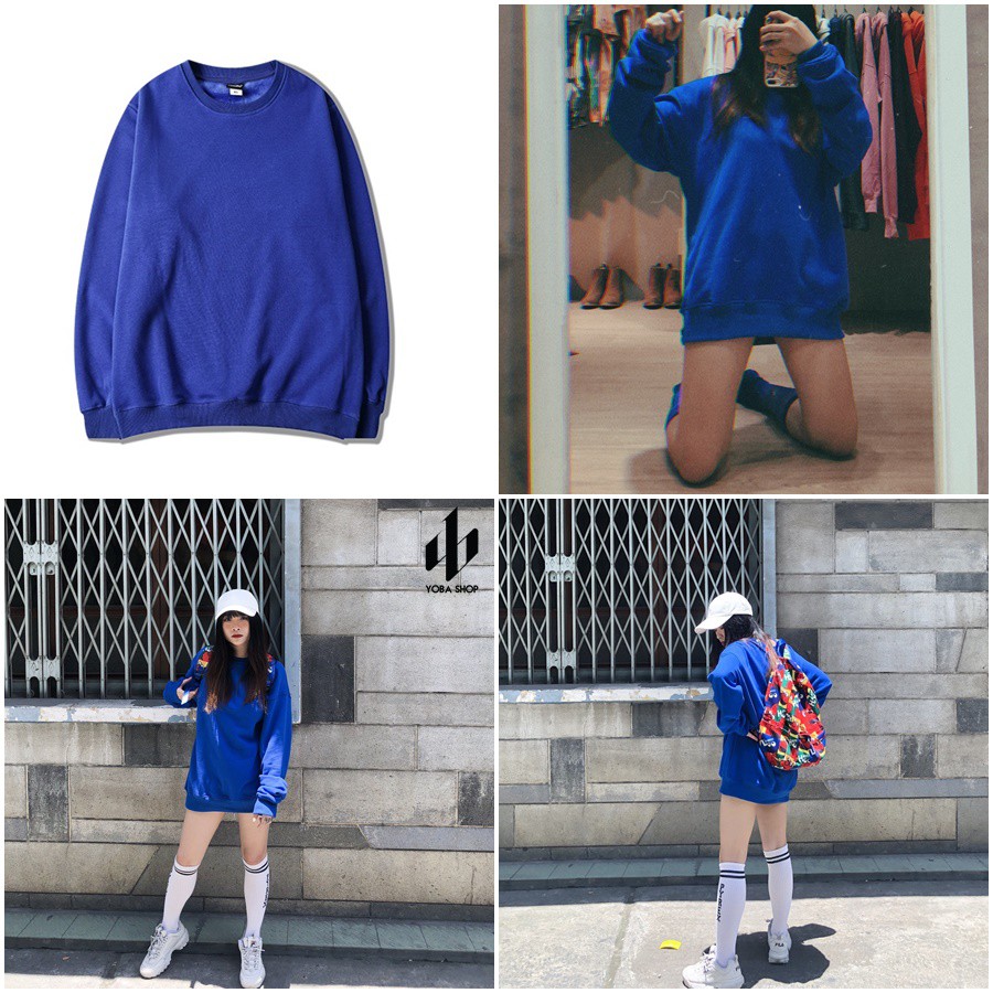 ÁO TAY DÀI SWEATER NỈ TRƠN ĐỦ MÀU (HÌNH THẬT 100%) | BigBuy360 - bigbuy360.vn