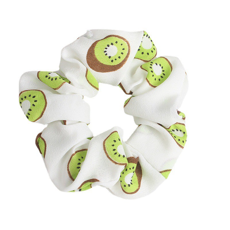 Buộc tóc scrunchies vòng mẫu hoa quả dây buộc tóc daycottoc keptoc