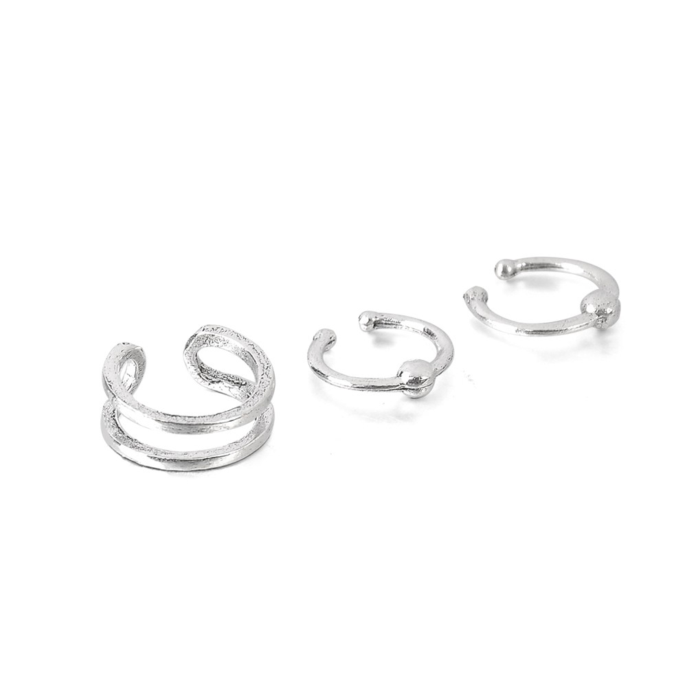 Set 7 bông tai bằng thép không gỉ phong cách Punk cho nữ