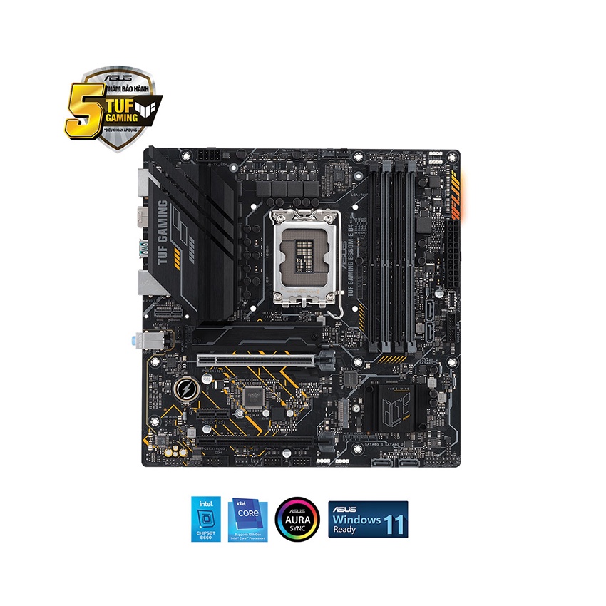 Mainboard Asus TUF GAMING B660M-E D4 (Intel B660, LGA 1700, 4 khe RAM, M-ATX)