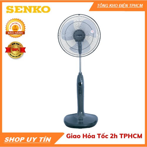 Giao Hỏa Tốc 2h TPHCM Quạt đứng có đèn Senko DD868 tên mới DD1602- bảo Hành 2 Năm