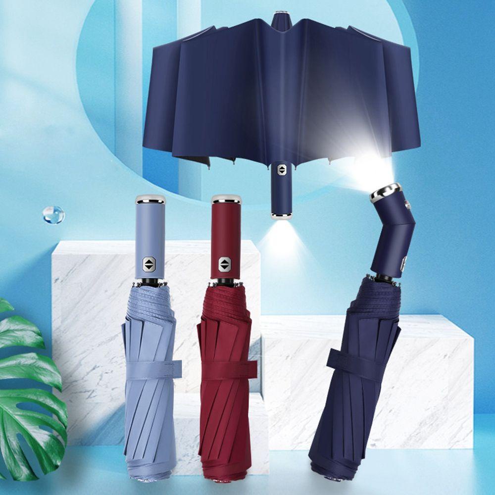 Dù Chống Mưa Chống Gió Có Đèn LED Tiện Dụng