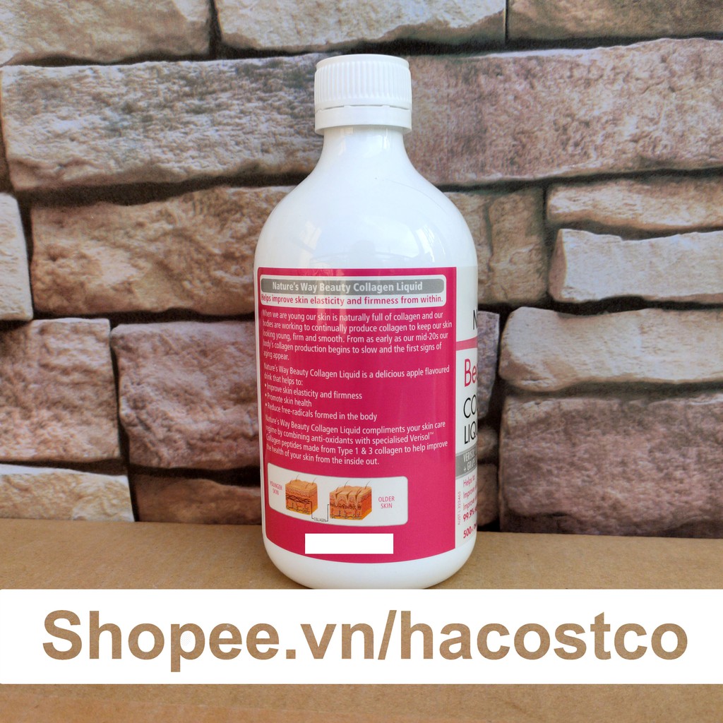 Nước uống Beauty Collagen Liquid 500ml của Úc chống các tác nhân lão hóa da Nature’s Way Beauty Collagen Liquid | BigBuy360 - bigbuy360.vn