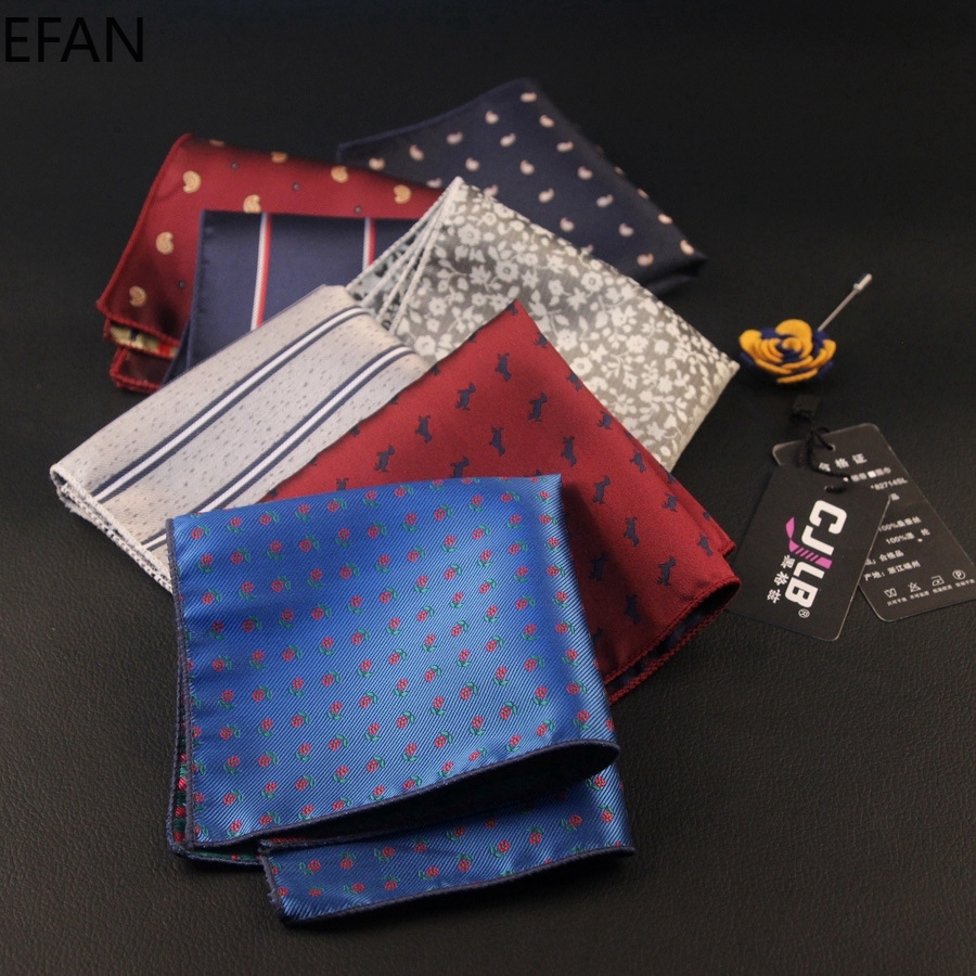 Khăn Tay Bỏ Túi EFAN Từ Polyester Kiểu Cổ Điển Dành Cho Nam Khi Dự Tiệc Cưới Kích Thước 24x24cm