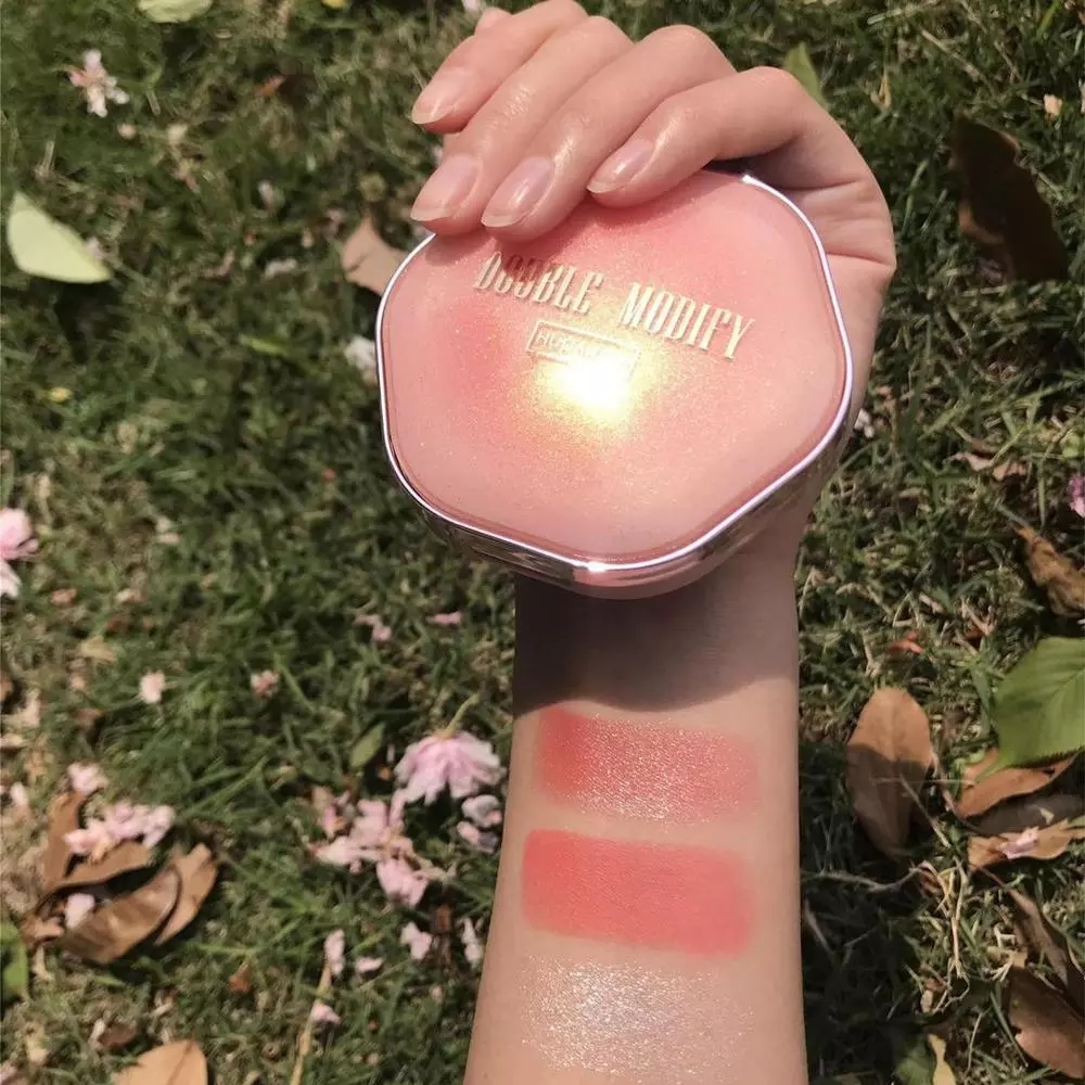 (Hàng Mới Về) Bảng Phấn Tạo Khối 2 Màu Lấp Lánh Chống Thấm Nước Lâu Trôi | BigBuy360 - bigbuy360.vn