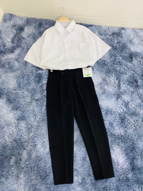 Quần baggy vải( quần tây) cúc giữa | BigBuy360 - bigbuy360.vn