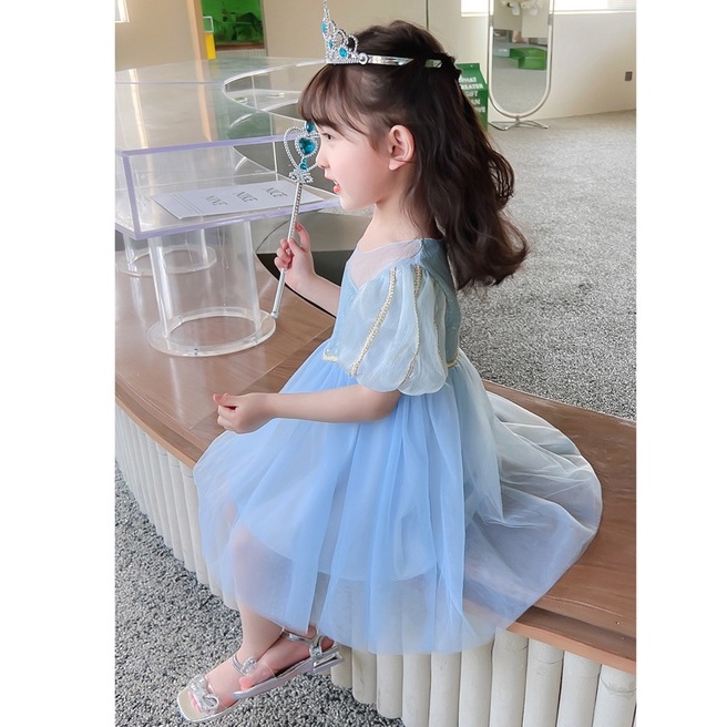 𝗦𝗵𝗼𝗽 𝗠𝗲̣ 𝗕𝗼𝗯 𝟴𝟲  - 2023 Váy công chúa ELSA bồng bềnh cho bé gái, váy đầm tiểu thư cho bé