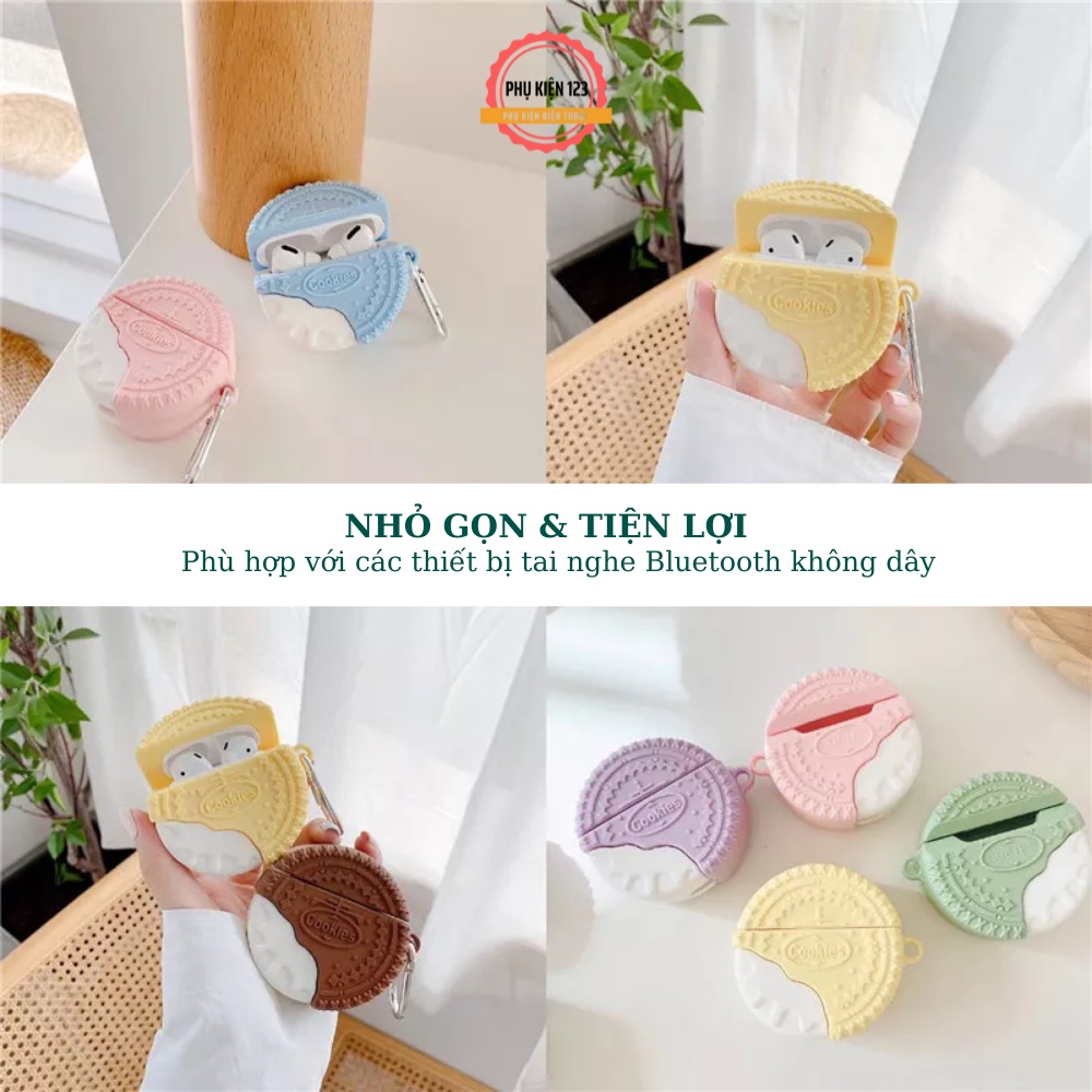 Vỏ bao đựng tai nghe hình cookie siêu xinh