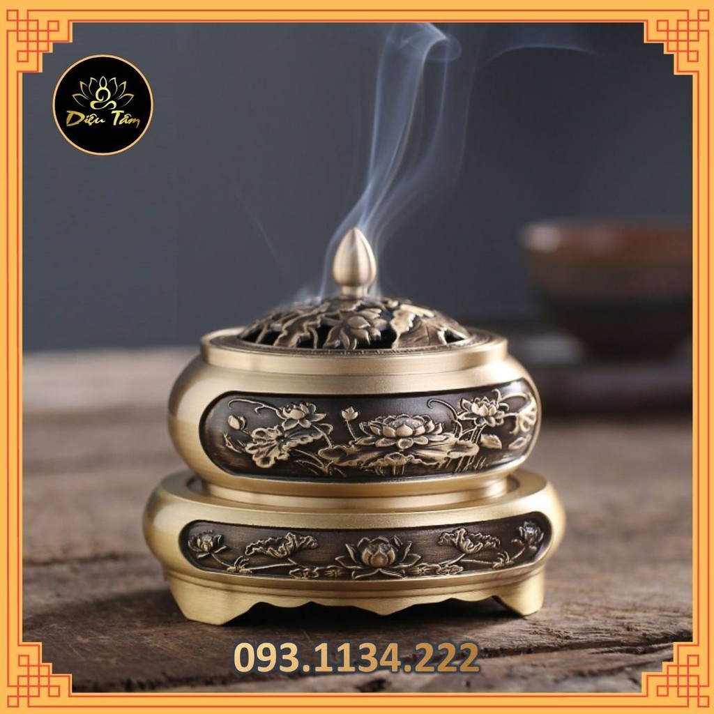 Đôn Chân Đế Lư Hương Đồng Nguyên Khối