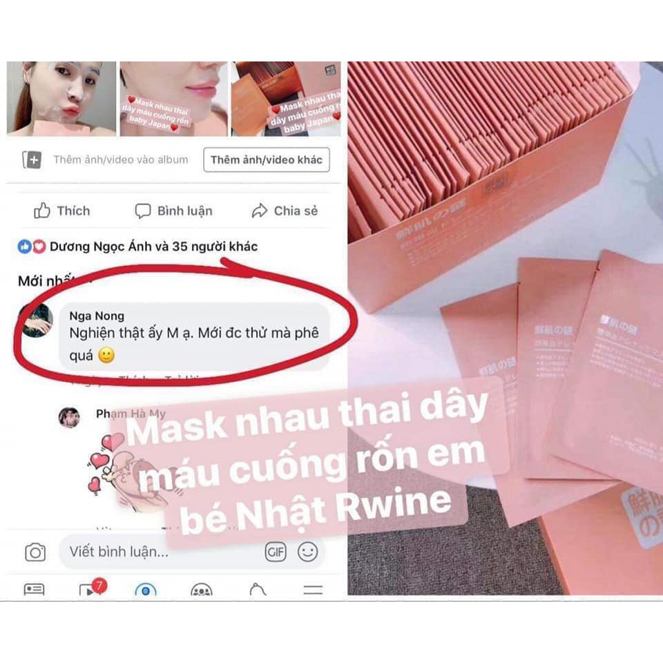 mặt nạ nhau thai Rwine Beauty bán lẻ 5 miếng