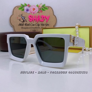 Mắt Kính Nữ Thời Trang Vuông Đen Gọng Trắng Cao Cấp Full Box