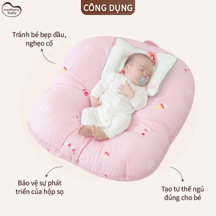 Gối Chống Bẹp Đầu, Méo Đầu Cho Bé Thương Hiệu Mothersbaby Hàn Quốc